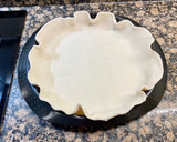 Foto del paso 4 de la receta: Pastel con nueces, pasas, manzanas y cabello de ángel