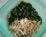 Foto langkah ke 1 dari resep Tumis kacang panjang tauge tempe.