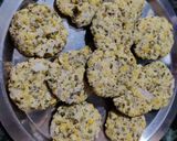 A picture of step 6 of Moong sprout and chana dal tikki.