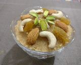 A picture of step 10 of Badami halwa.
