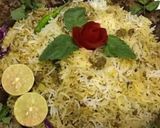 A picture of step 5 of Qeeme ki biryani.