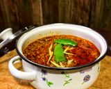 A picture of step 4 of Qeema karahi.