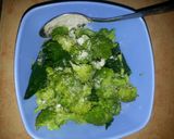 A picture of step 1 of Brocolli stew# author Marathon contest #.