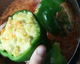Foto del paso 8 de la receta: Morrones rellenos en salsa (y de yapa, croquetas de arroz)!