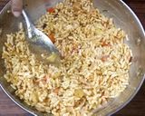 A picture of step 1 of Mirapakaya Bajji with Stuffed Murmura.