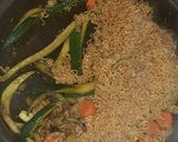 A picture of step 2 of Sofie's veg fusion noodle.