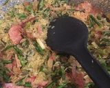 A picture of step 4 of Asparagus and Speck Risotto in a Parmesan Crust.
