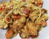Foto langkah ke 5 dari resep Udang sosis crispy saos telor asin pedas.