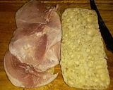 A picture of step 1 of Tex's Chinese Style Pork & Chicken Panini 🐷🐔🍞.