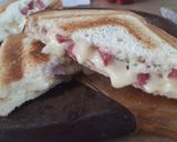 Foto del paso 3 de la receta: Tostados de queso con jamón y salame