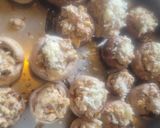A picture of step 5 of 3Cheese 3Herb Hot Sausage-Stuffed Mushrooms.