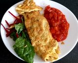 A picture of step 5 of My Plain Crisp Omelette and Salsa 😋.