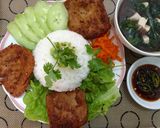 Hình bước làm 3 của món Cơm sườn chay