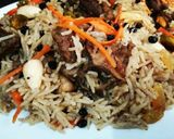 A picture of step 10 of Kabuli/afghani Pulao😋💛🍲.