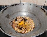 A picture of step 4 of Lauki red amaranth dry sabzi.