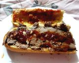 A picture of step 5 of My Garlic Roast Beef Baguette.😘.