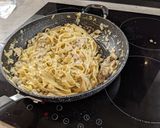 A picture of step 7 of Creamy mushroom pasta.