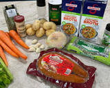 A picture of step 1 of Split Pea Soup with Kielbasa (For the Slow Cooker).