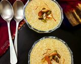 A picture of step 4 of Sago/Sabudana Kheer.