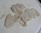 Foto del paso 1 de la receta: Malfatti de tubo de calamar (con salsa de langostinos)
