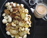 A picture of step 5 of Aalu katali with dry fruits fast special.