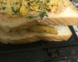 A picture of step 7 of Scrambled eggs and masala fries sandwich.