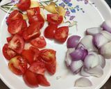 A picture of step 1 of Shahi paneer.