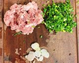 Hình bước làm 1 của món Nước mắm thịt băm chấm bánh cuốn