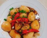 Hình bước làm 5 của món Trứng cút kho tiêu