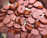 A picture of step 1 of Easy Sausage with Rice.