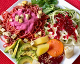 Foto del paso 7 de la receta: Espaguetis pintados de rosa con verduras de colores 🌱vegano