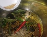 A picture of step 2 of Jain Kadhi chawal.