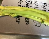 A picture of step 1 of Marinated Celery Salad with Tuna and Lemon.