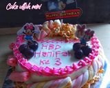 Foto langkah ke 8 dari resep Sponge bob B day cake.