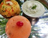 A picture of step 17 of Chow chow bath(khara bath,kesari bath)karnatak special.