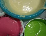 Gambar langkah 5 resipi Kek Butter Pelangi.