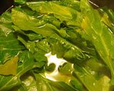 A picture of step 2 of Collard Greens; Clean, Cook, and Disposal.