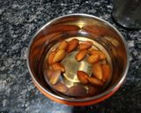 A picture of step 1 of Badam milk.
