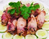 Hình bước làm 5 của món Mực nhồi thịt chiên nước mắm