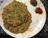 A picture of step 2 of Makki/ maize methi dosa.