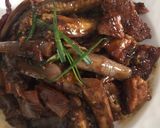 A picture of step 4 of Stir pork belly with Steam eggplant.
