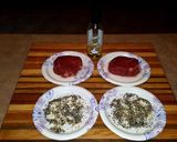 A picture of step 5 of Mike's Black Pepper Bison & Garlic Russets On Sea Salt Bricks.