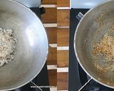 A picture of step 5 of Porivilangai Urundai / Healthy ladoo.