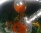 A picture of step 6 of Dal Palak.