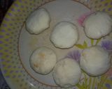 A picture of step 5 of Laddu stuffing bread puwa.