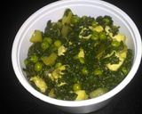 A picture of step 3 of Spinach sabji.