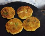 A picture of step 3 of Chole Tikki Chaat.