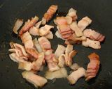 A picture of step 1 of Bacon Kimchi Fried Rice (김치볶음밥).