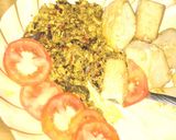 A picture of step 3 of Fried tofu with egg sauce.