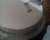 A picture of step 1 of Eiffel Tower Cake.